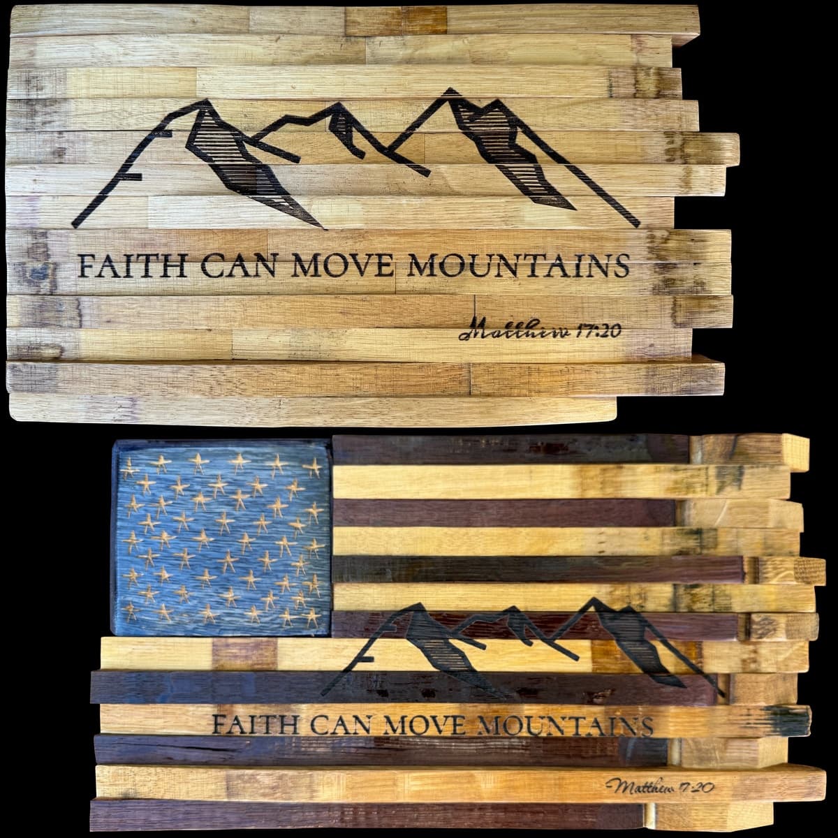 Text on Wooden Flag